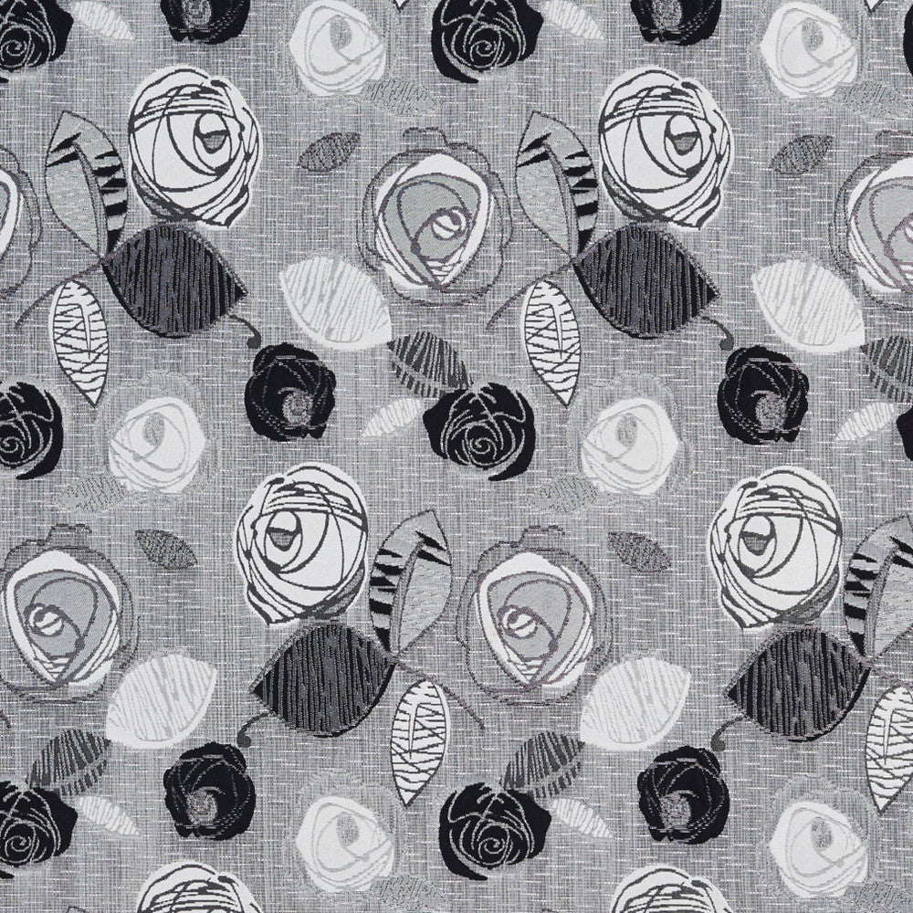 1374 Onyx Bloom by Charlotte Fabric Urban Gardens 100% Woven Polyester Asia Exceeds 48,000 Wyzenbeek Rubs (Heavy Duty) Horizontal: 14.75" x Vertical: 25" 54 Inches - Fabric Carolina -