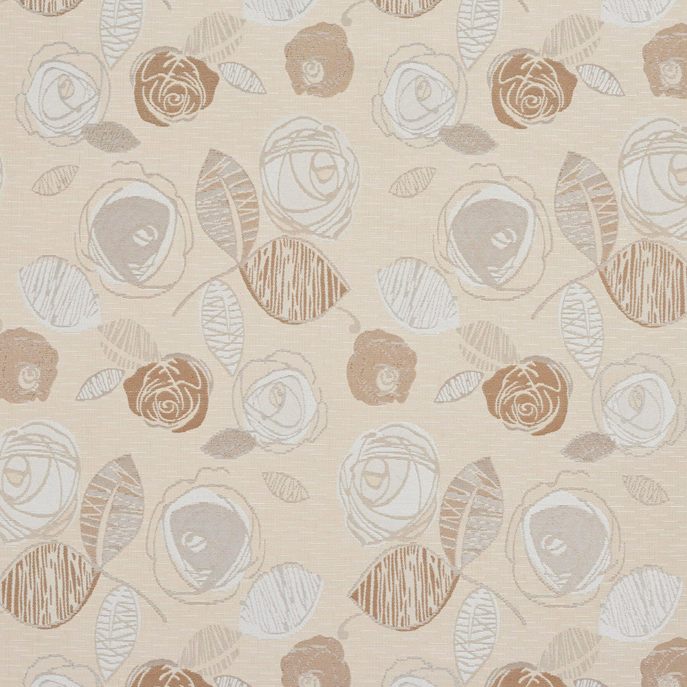 1377 Natural Bloom by Charlotte Fabric Urban Gardens 100% Woven Polyester Asia Exceeds 48,000 Wyzenbeek Rubs (Heavy Duty) Horizontal: 14.75" x Vertical: 25" 54 Inches - Fabric Carolina -