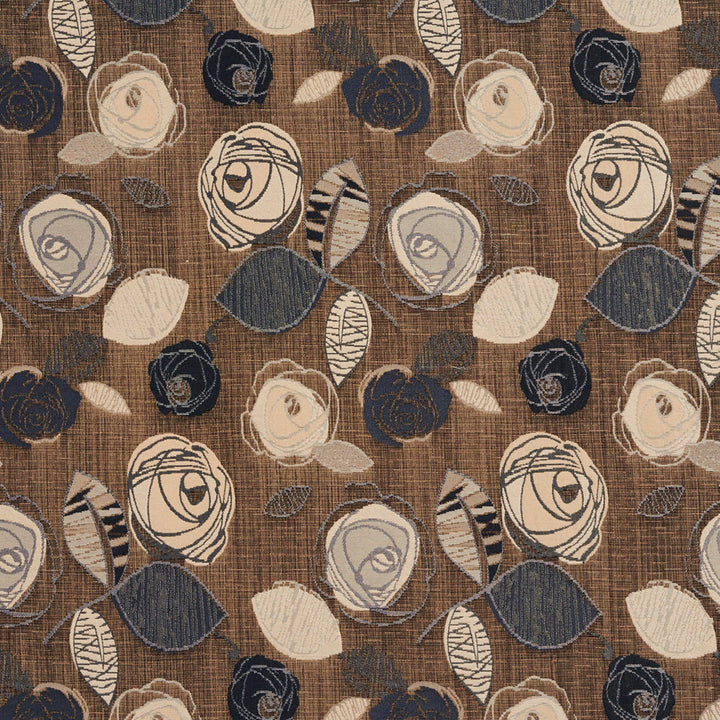 1378 Slate Bloom by Charlotte Fabric Urban Gardens 100% Woven Polyester Asia Exceeds 48,000 Wyzenbeek Rubs (Heavy Duty) Horizontal: 14.75" x Vertical: 25" 54 Inches - Fabric Carolina -