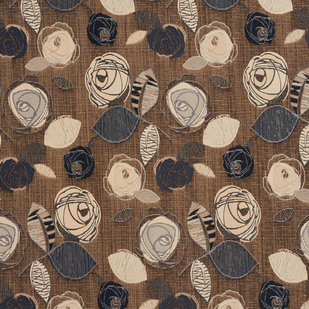 1378 Slate Bloom by Charlotte Fabric Urban Gardens 100% Woven Polyester Asia Exceeds 48,000 Wyzenbeek Rubs (Heavy Duty) Horizontal: 14.75" x Vertical: 25" 54 Inches - Fabric Carolina -