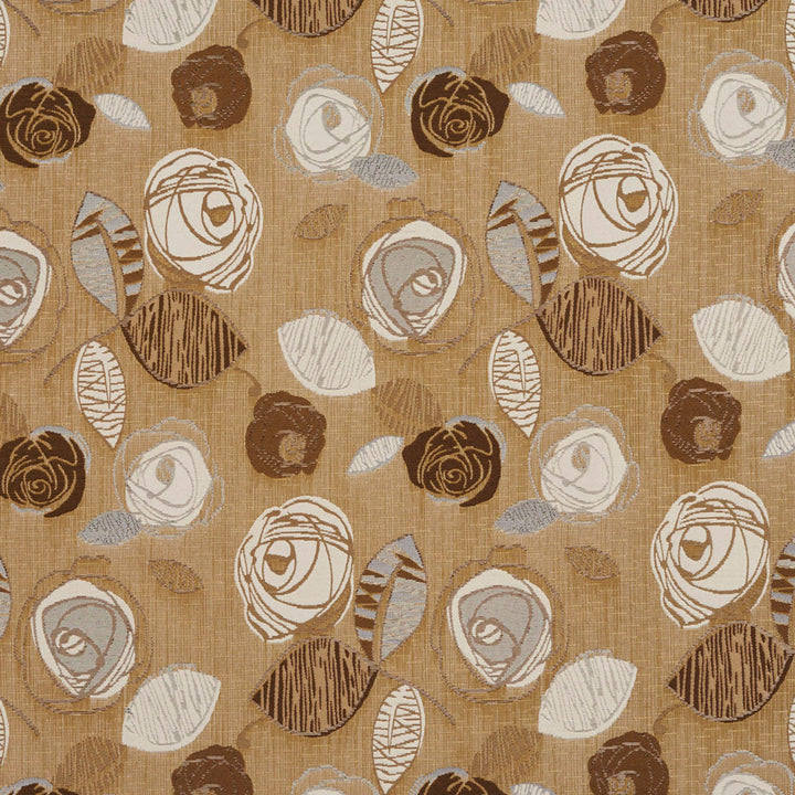 1379 Sand Bloom by Charlotte Fabric Urban Gardens 100% Woven Polyester Asia Exceeds 48,000 Wyzenbeek Rubs (Heavy Duty) Horizontal: 14.75" x Vertical: 25" 54 Inches - Fabric Carolina -