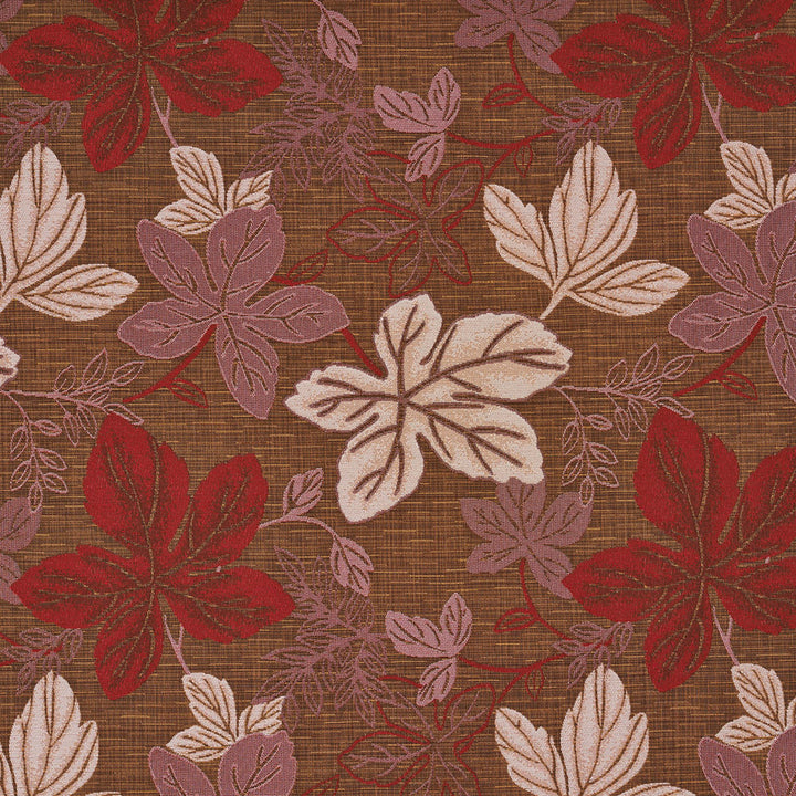 1392 Rosewood Leaf by Charlotte Fabric Urban Gardens 100% Woven Polyester Asia Exceeds 48,000 Wyzenbeek Rubs (Heavy Duty) Horizontal: 14.75" x Vertical: 14" 54 Inches - Fabric Carolina -