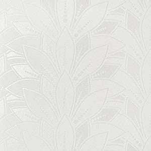 Astoria Flock (Wp) # 02 Ivory by 1838 Wallcoverings Wallpaper