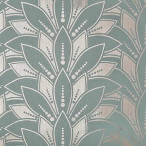 Astoria Foil (Wp) # 05 Neo Mint by 1838 Wallcoverings Wallpaper