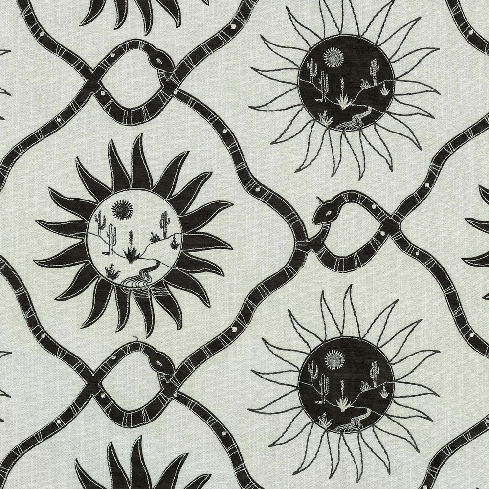 Sol Emb Coal 140021 by Elana Gabrielle Fabric - 54% polyester, 46% cotton Embroidery: 80% polyester, 20% rayon India 51000 Horizontal: 13.5 and Vertical: 9.5 56 - Fabric Carolina -