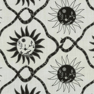 Sol Emb Coal 140021 by Elana Gabrielle Fabric