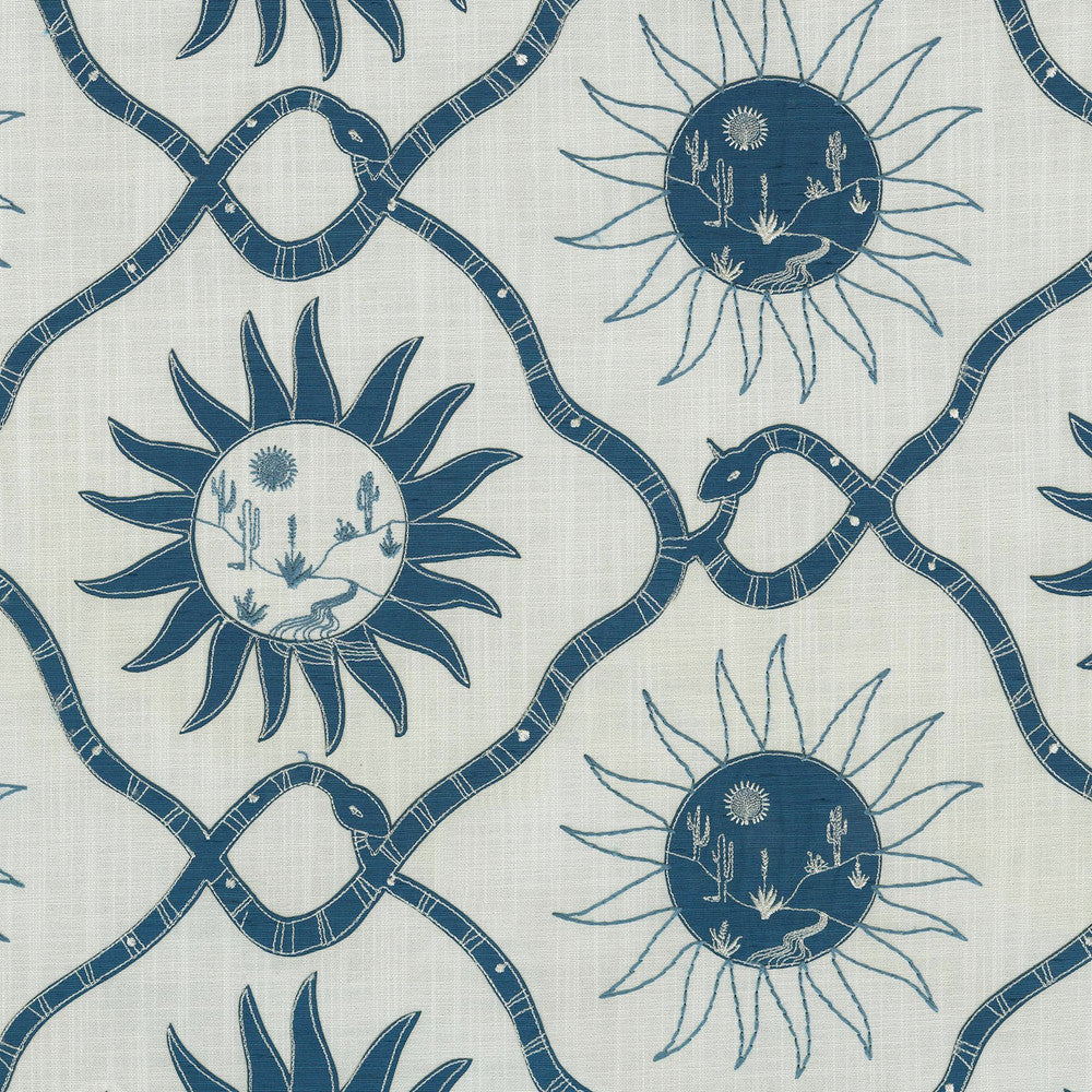 Sol Emb Bleubell 140020 by Elana Gabrielle Fabric - 54% polyester, 46% cotton Embroidery: 80% polyester, 20% rayon India 51000 Horizontal: 13.5 and Vertical: 9.5 56 - Fabric Carolina -