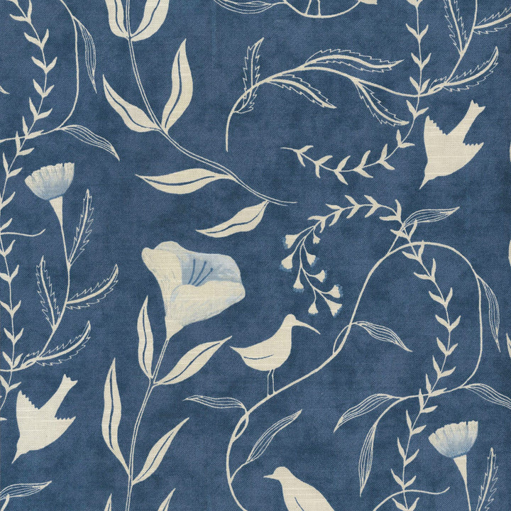 Birdsong Bluebell 140041 by Elana Gabrielle Fabric - 100% cotton China 24000 Horizontal: 13.5 and Vertical: 18 54/55 - Fabric Carolina -