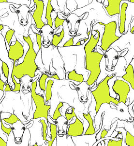 Iltavilli Lime Green and Cream by Seabrook Wallpaper
