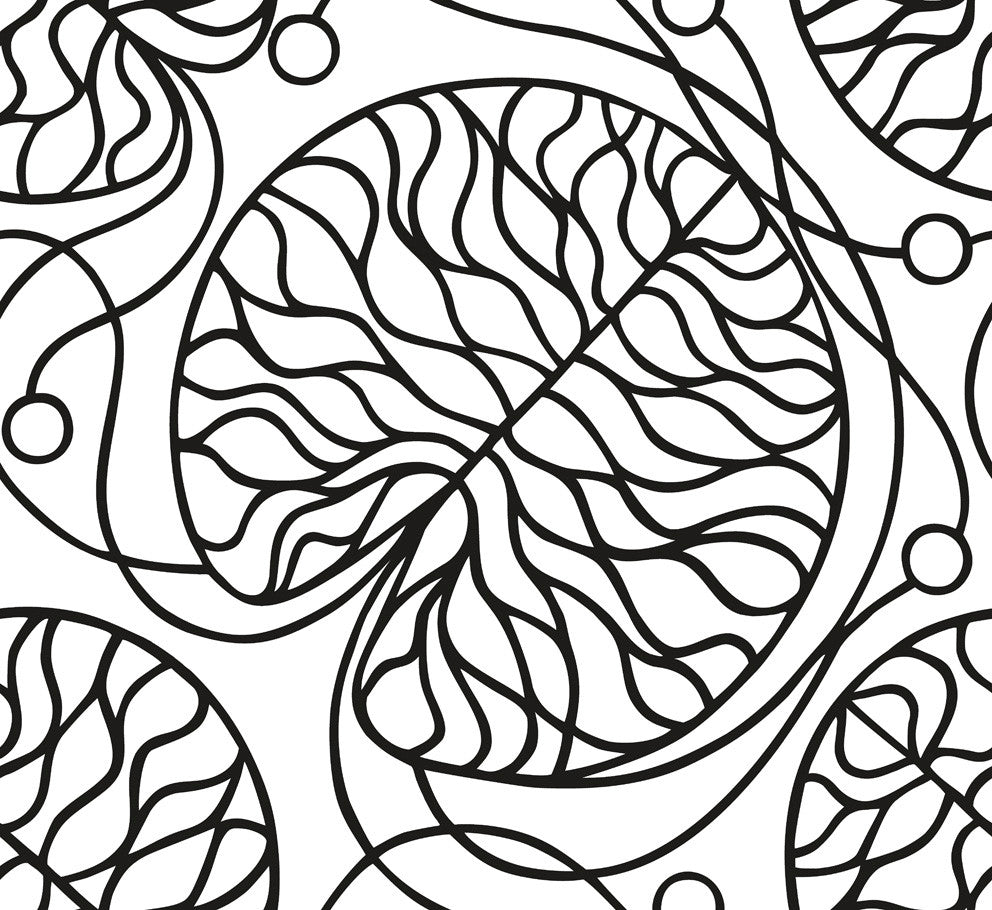 Bottna Ebony and Eggshell by Seabrook Wallpaper Marimekko Vol. 5 Italy 75.5 25" 27.5" - Fabric Carolina -