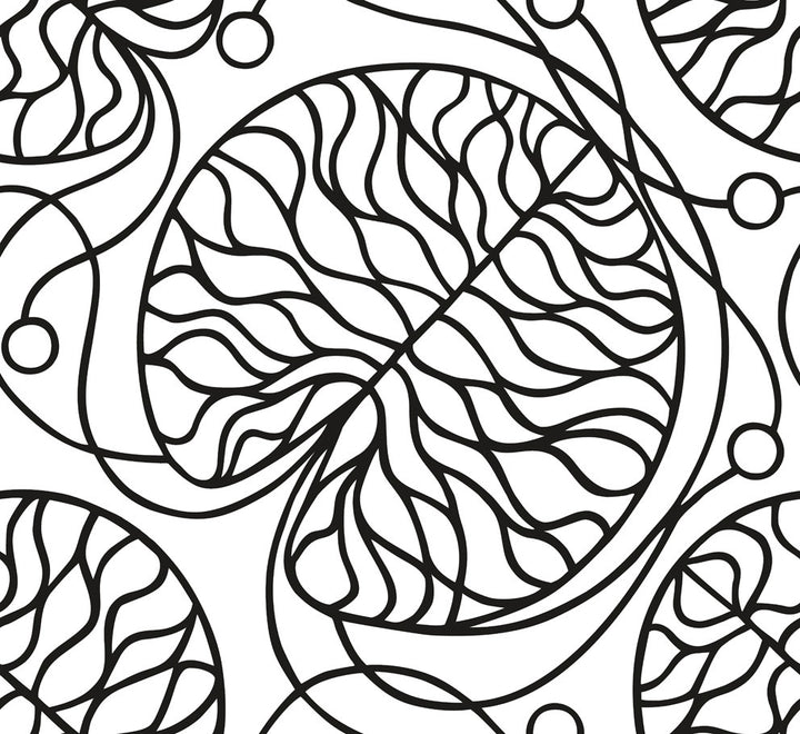 Bottna Ebony and Eggshell by Seabrook Wallpaper Marimekko Vol. 5 Italy 75.5 25" 27.5" - Fabric Carolina -
