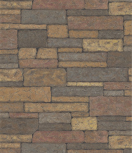 Adobe Brown Bricks Wallpaper by Brewster