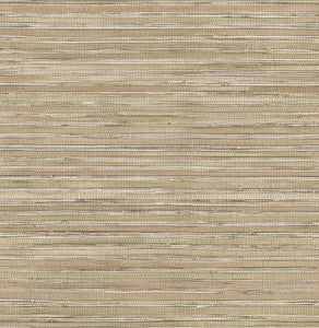 Freeport Mauve Faux Grasscloth Wallpaper by Brewster