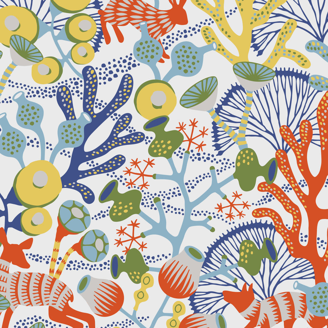 Koralläng - Ivory Multi by Schumacher Wallcovering