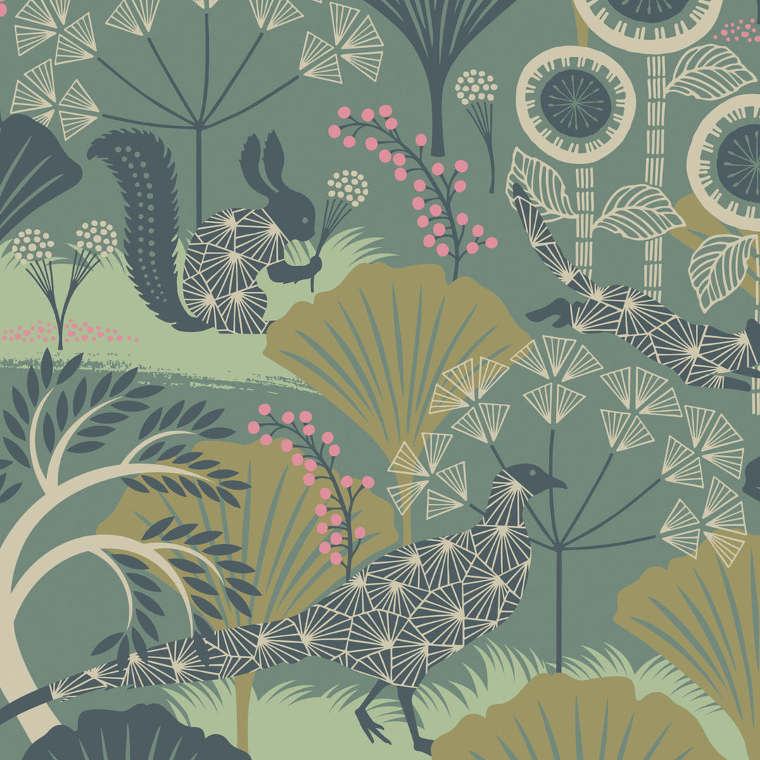 Mårdgömma - Mineral by Schumacher Wallcovering