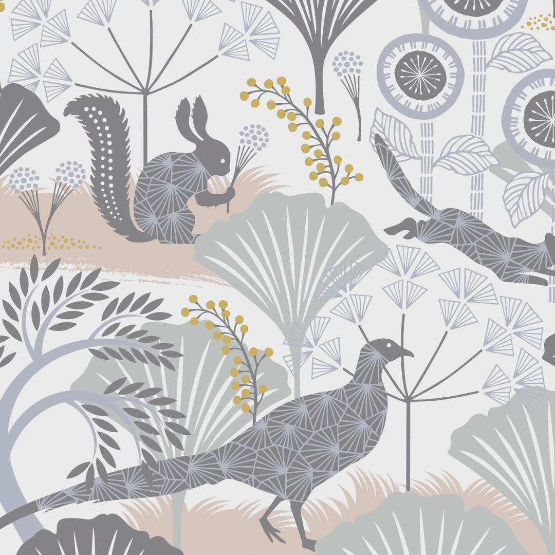 Mårdgömma - Soft Multi by Schumacher Wallcovering