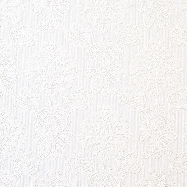 Visconti White Damask Paintable Wallpaper by Brewster Paintable Solutions III Covers about 56.4 square feet 20.5-in by 33-ft long roll Prepasted 12.5 - Fabric Carolina -