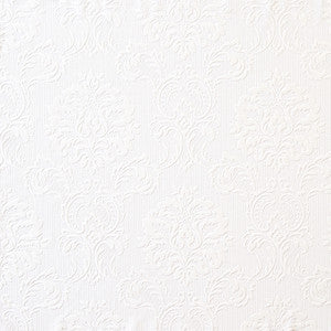 Visconti White Damask Paintable Wallpaper by Brewster