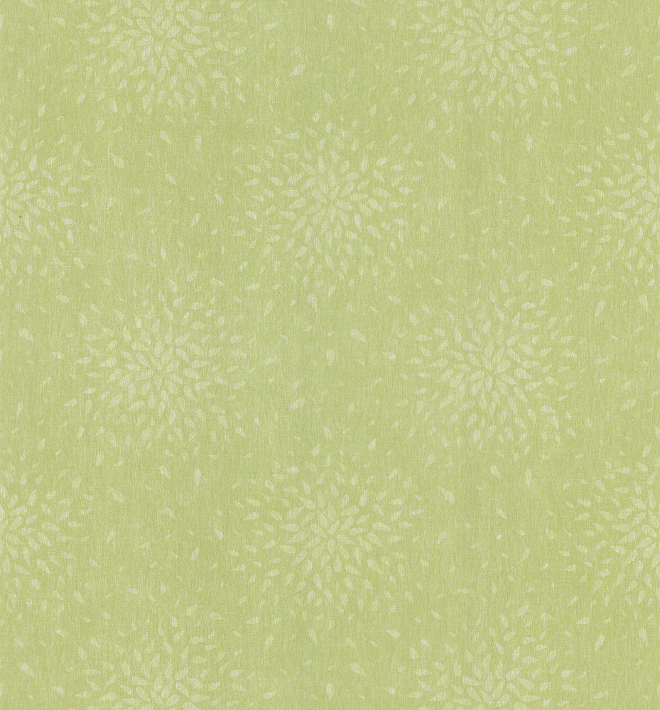 Petal Light Green Modern Floral Wallpaper by Brewster Bath Bath Bath Vol III Covers about 56.4 square feet 20.5-in by 33-ft long roll Prepasted 10.3 - Fabric Carolina -