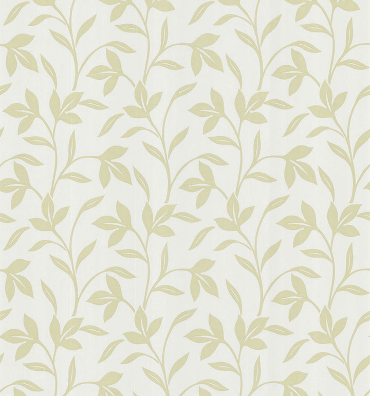 Flora Beige Trailing Leaves Wallpaper by Brewster Bath Bath Bath Vol III Covers about 56.4 square feet 20.5-in by 33-ft long roll Prepasted 12.5 - Fabric Carolina -