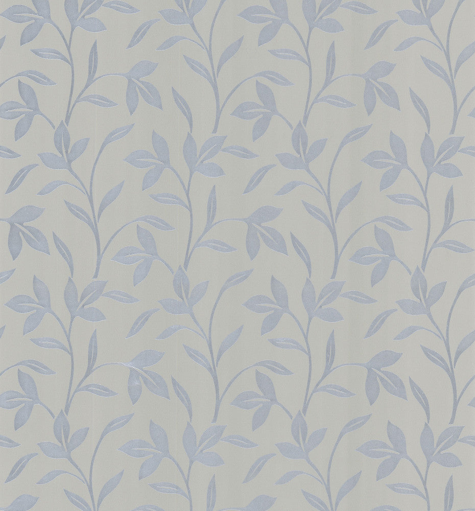 Flora Grey Trailing Leaves Wallpaper by Brewster Bath Bath Bath Vol III Covers about 56.4 square feet 20.5-in by 33-ft long roll Prepasted 12.5 - Fabric Carolina -