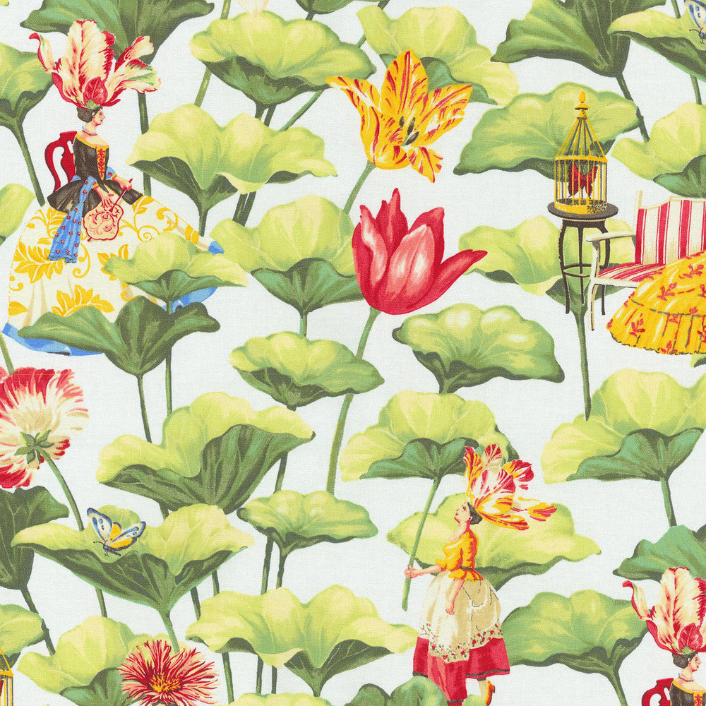 Lotus Dreams Dawn Srd 150030 by PKL Studio Fabric LES PETITE REVES 100% Cotton PERU Wyzenbeek 42,000 Horizontal: 13.50" and Vertical: 25.25" 54" - Fabric Carolina -