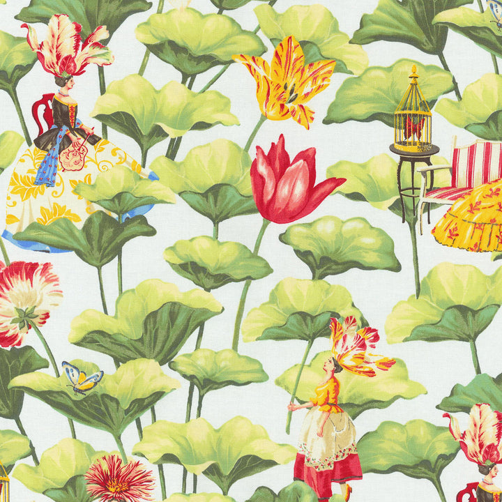 Lotus Dreams Dawn Srd 150030 by PKL Studio Fabric LES PETITE REVES 100% Cotton PERU Wyzenbeek 42,000 Horizontal: 13.50" and Vertical: 25.25" 54" - Fabric Carolina -