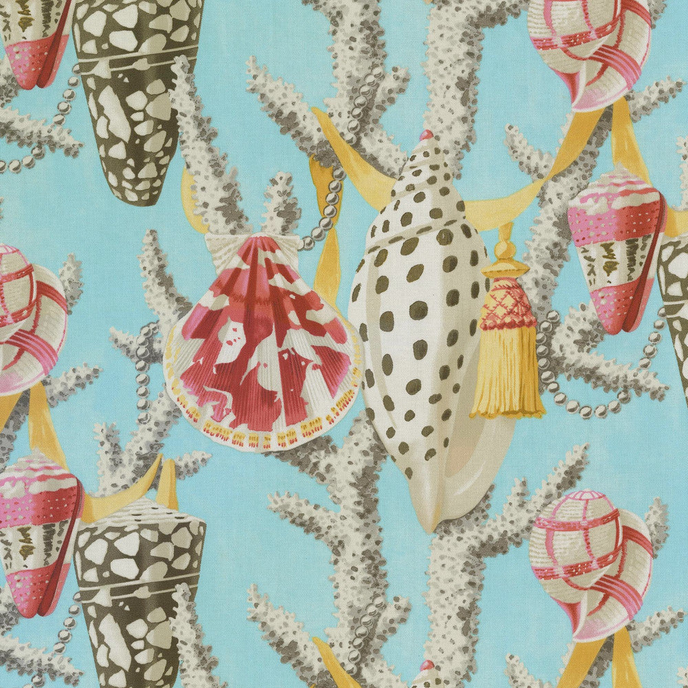 Ocean Wonders Tiffany 150070 by Harrison Howard Fabric - 100% Cotton PERU Horizontal: 13.5 and Vertical: 12.6 54 - Fabric Carolina -