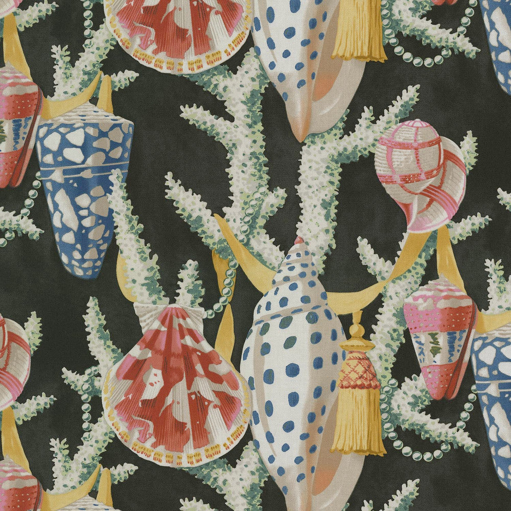 Ocean Wonders Ebony 150072 by Harrison Howard Fabric 100% Cotton Peru 15000 Horizontal: 13.5 and Vertical: 12.6 54 - Fabric Carolina -