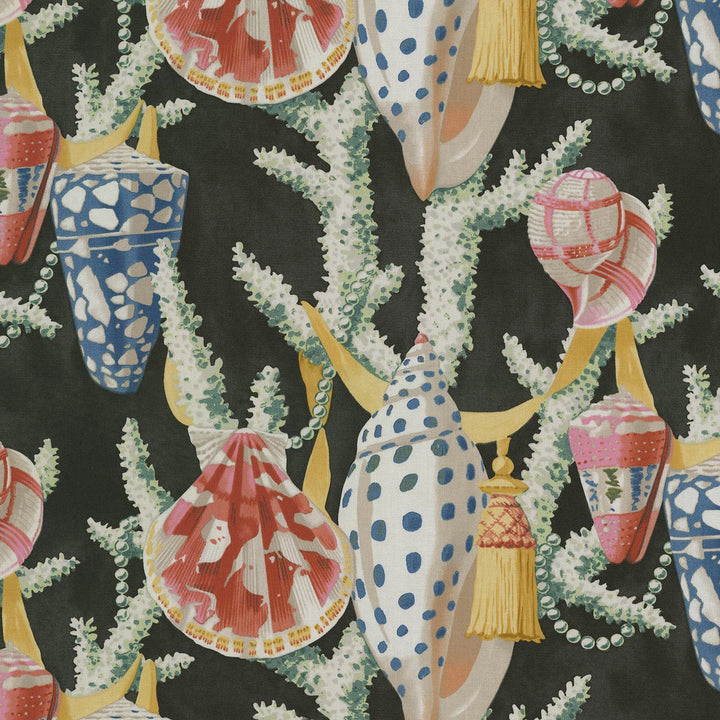 Ocean Wonders Ebony 150072 by Harrison Howard Fabric 100% Cotton Peru 15000 Horizontal: 13.5 and Vertical: 12.6 54 - Fabric Carolina -
