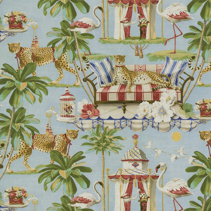 Night In India Dawn 150090 by Harrison Howard Fabric 100% Cotton Peru 25000 Horizontal: 27 and Vertical: 25.25 54/55 - Fabric Carolina -