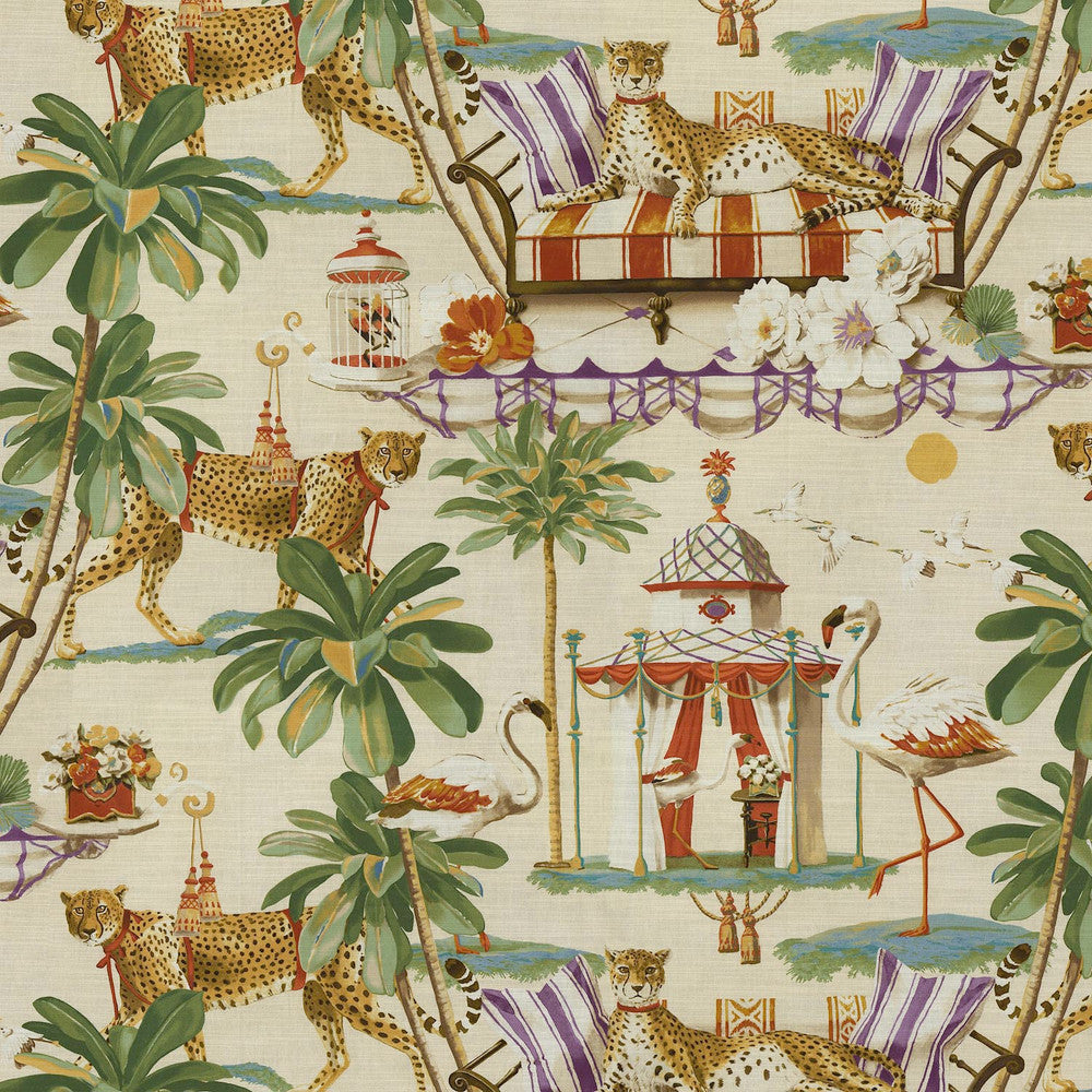 Night In India High Noon 150091 by Harrison Howard Fabric 100% Cotton Peru 25000 Horizontal: 27 and Vertical: 25.25 54/55 - Fabric Carolina -