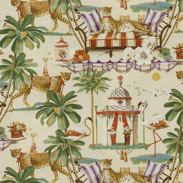 Night In India High Noon 150091 by Harrison Howard Fabric 100% Cotton Peru 25000 Horizontal: 27 and Vertical: 25.25 54/55 - Fabric Carolina -