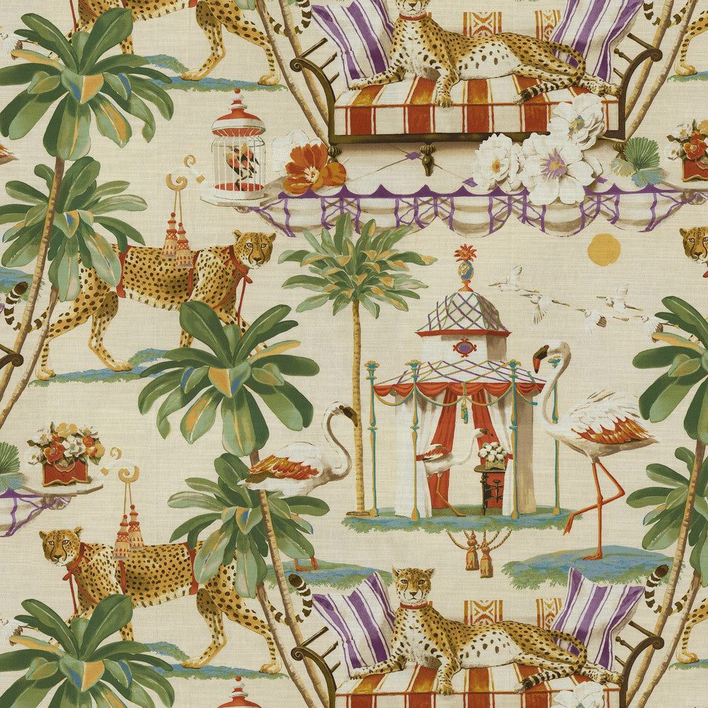 Night In India High Noon 150091 by Harrison Howard Fabric - 100% Cotton PERU Horizontal: 27 and Vertical: 25.25 54 - Fabric Carolina -