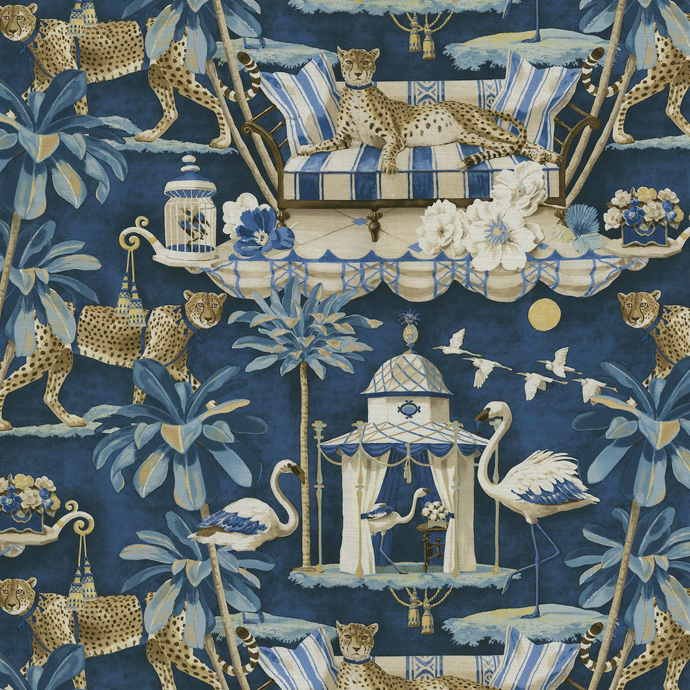Night In India Evening Sky 150092 by Harrison Howard Fabric 100% Cotton Peru 25000 Horizontal: 27 and Vertical: 25.25 54/55 - Fabric Carolina -