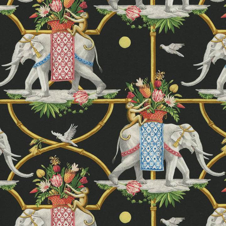 Before The Raj Noir 150150 by Harrison Howard Fabric 100% cotton Peru 20000 Horizontal: 13.5 and Vertical: 12.63 54/55 - Fabric Carolina -