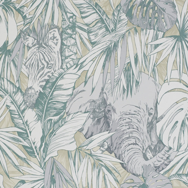 1566 76W7271 by JF Wallpaper RAINFOREST WALLCOVERINGS 100% Wallpaper UNITED KINGDOM (see sample) Horizontal: N/A and Vertical: 20.800 20.50 - Fabric Carolina -