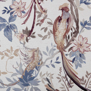 Bird Sonnet Paperweave (Wp) # 02 Chambray by 1838 Wallcoverings Wallpaper