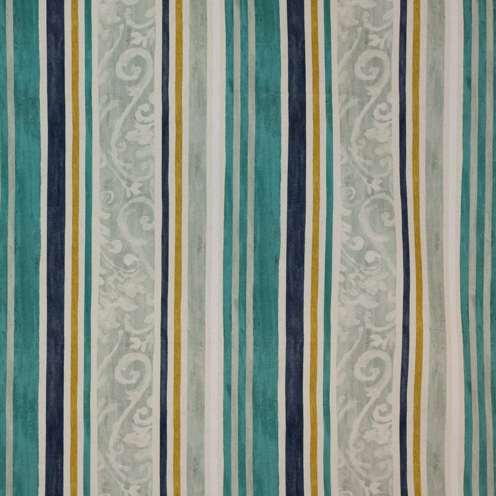 Constantinople Stripe Aegean by RM CoCo Fabric Inspired Living Vol 16 100% Cotton See Sample 0 Horizontal: 10.8612.6 55  - Fabric Carolina -