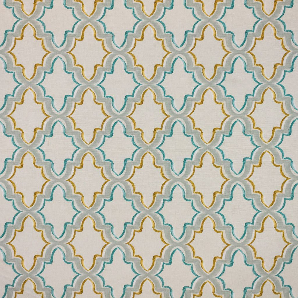 Constantinople Trellis Aegean by RM CoCo Fabric Inspired Living Vol 16 100% Cotton See Sample 0 Horizontal: 5.5 and Vertical: 5.75 55 - Fabric Carolina -