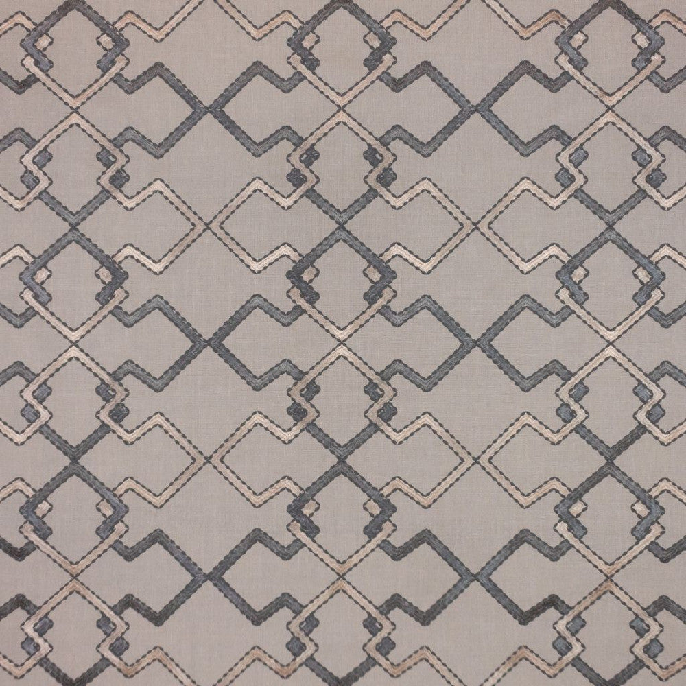 Interlock Trellis Sterling by RM CoCo Fabric Inspired Living Vol 13 100% Polyester See Sample 0 Horizontal: 10.236226 and Vertical: 9.448824 54 - Fabric Carolina -
