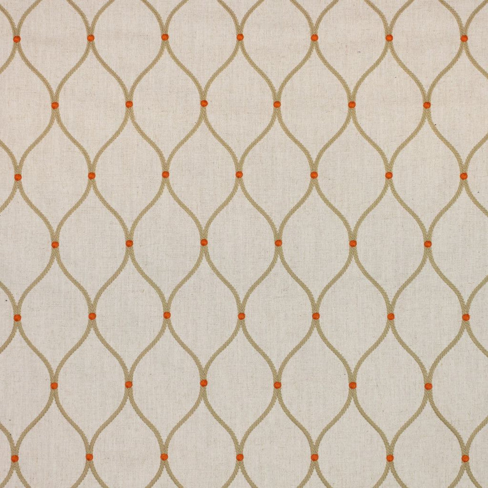 Ricci Trellis Sherbet by RM CoCo Fabric Inspired Living Vol 14 92% Polyester 8% Linen See Sample 0 Horizontal: 47.75 58  - Fabric Carolina -