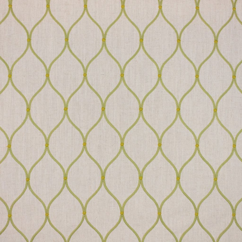 Ricci Trellis Moss by RM CoCo Fabric Inspired Living Vol 17 92% Polyester 8% Linen See Sample 0 Horizontal: 47.75 58  - Fabric Carolina -