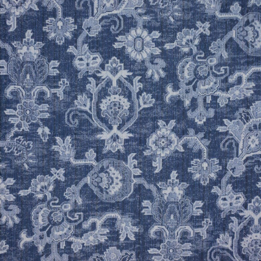 Mukkara Cobalt by RM CoCo Fabric Inspired Living Vol 16 100% Polyester See Sample 33000 Horizontal: 28 and Vertical: 29.25 56 - Fabric Carolina -