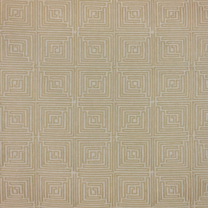 Greek Key Fret Flax by RM CoCo Fabric