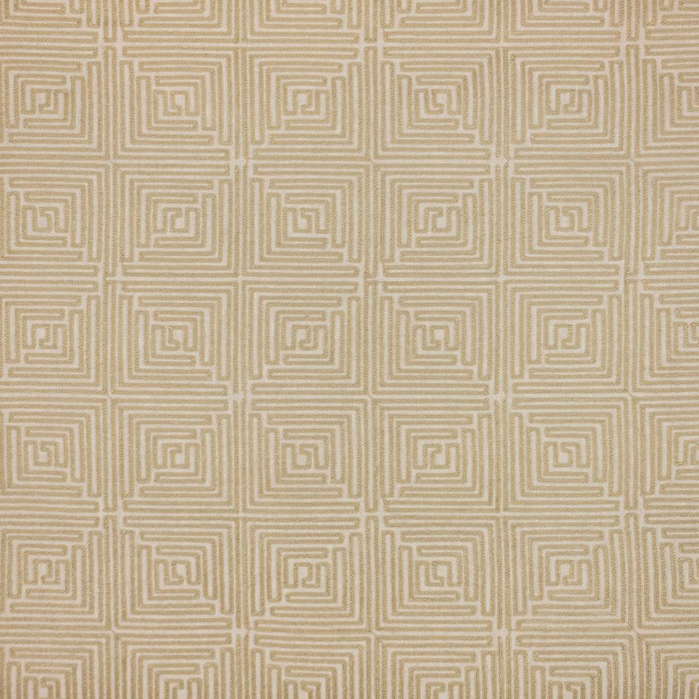 Greek Key Fret Sandstone by RM CoCo Fabric Finishing Touches Vol 12 73% Polyester 27% Cotton See Sample 0 Horizontal: 10.2362269.448824 55  - Fabric Carolina -