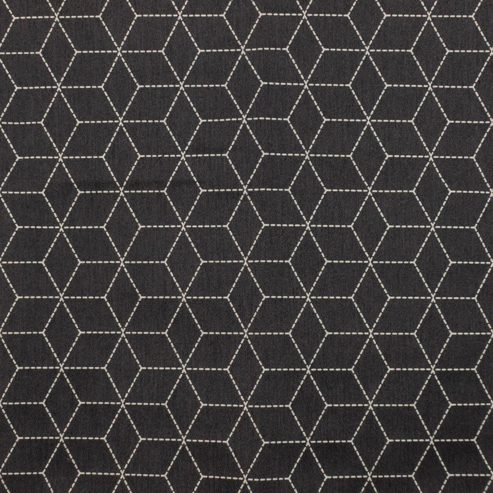 Boxed In Graphite by RM CoCo Fabric
