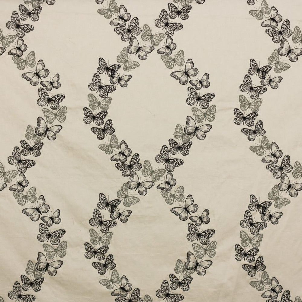 Flight of Fancy Charcoal by RM CoCo Fabric 2018 Spring - Luxe Collection 69% Cotton 17% Viscose 10% Polyester 4% Metallic See Sample 0 Horizontal: 16.5 and Vertical: 15 54 - Fabric Carolina -