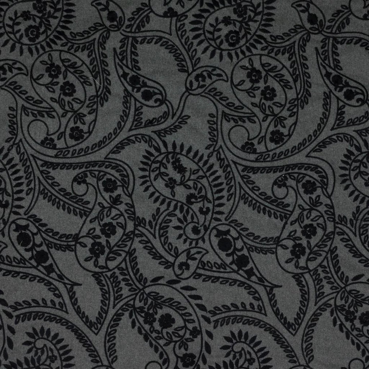 Fantasia Flannel by RM CoCo Fabric 2018 Spring - Luxe Collection 100% Wool Embroidery 100% Viscose See Sample 0 Horizontal: 16.125 and Vertical: 30.25 55 - Fabric Carolina -