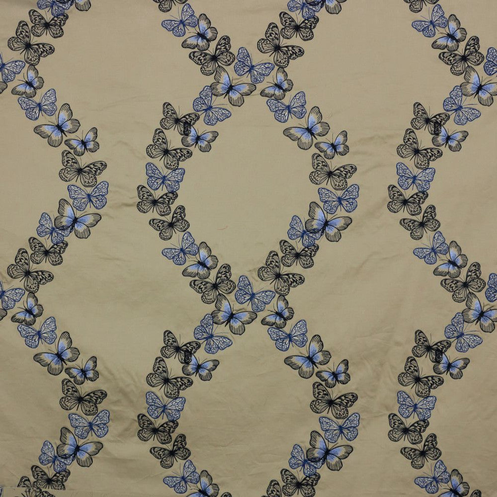 Flight of Fancy Lapis by RM CoCo Fabric 2018 Spring - Luxe Collection 69% Cotton 17% Viscose 10% Polyester 4% Metallic See Sample 0 Horizontal: 16.5 and Vertical: 15 54 - Fabric Carolina -